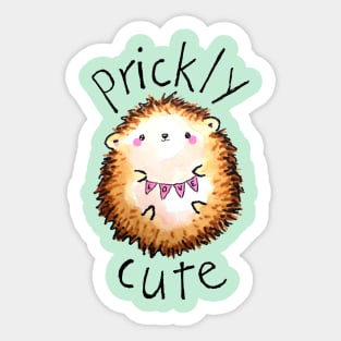 Prickly Cute Hedgehog Love Sticker